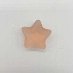 Frosted Glass Pink Star Figurine 1.75 Inches Vintage Collectible